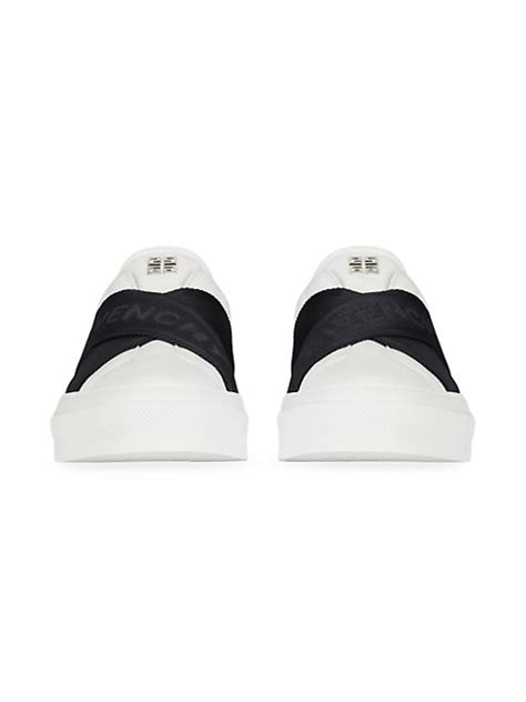 veve givenchy in leather with givenchy webbing|Givenchy city men's sneakers.